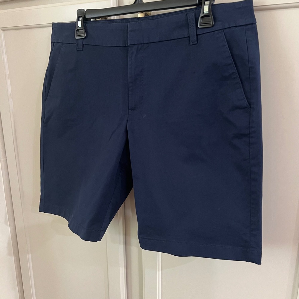 J.Crew Womens 9 Inch Chino Shorts Navy Blue Stretch Cotton Size 12 NEW - Picture 2 of 7